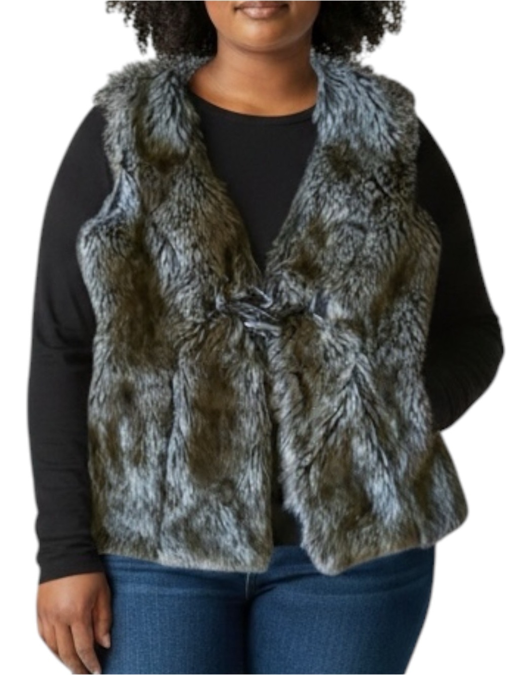 BODEN Brown/Gray Faux Fur Vest Size 8 — ABSOLUTELY GORGEOUS!!!